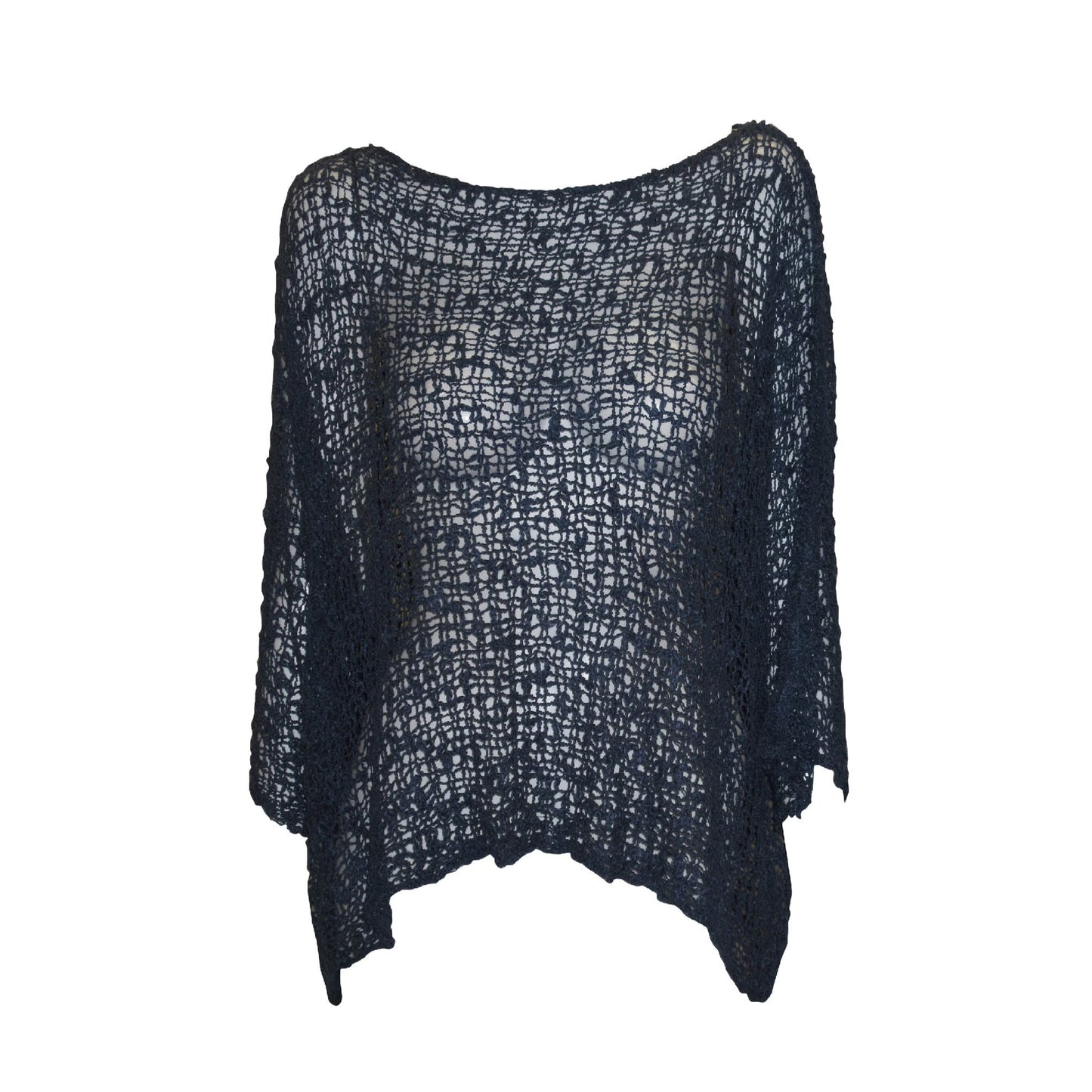 Womens Crochet Oversized Knit Top Batwing Boho Cover up Free Size 8-26