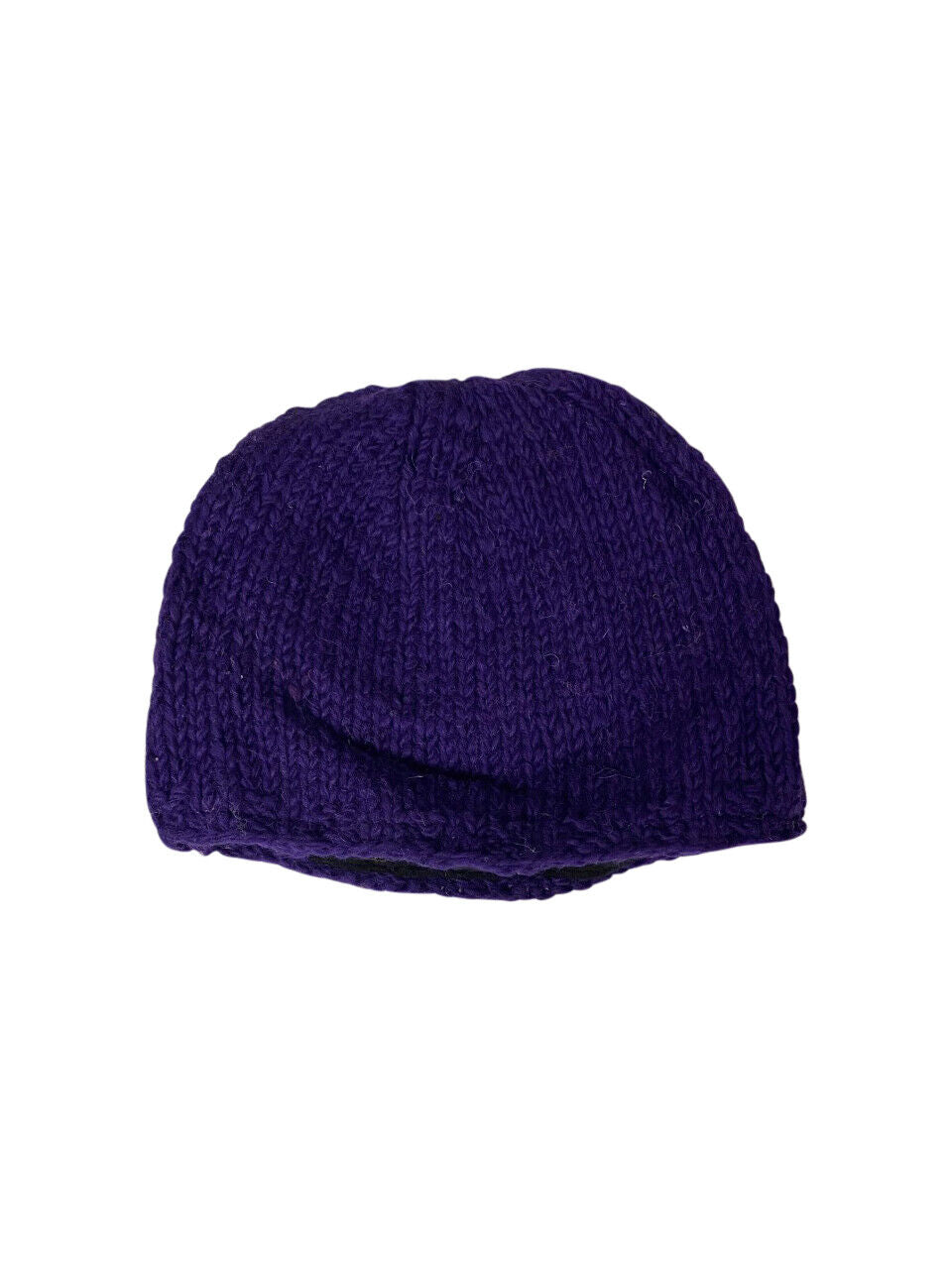 HANDMADE 100% WOOL KNIT WINTER BEANIE WARM BOHO FLEECE LINED HAT - P6