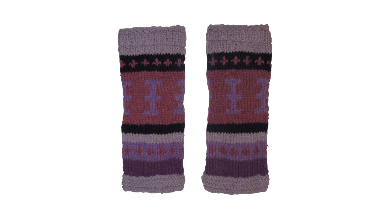 Ladies Womens Winter 100% Wool Leg Warmers Hand Knit Fleece Lined With Side Zips P3
