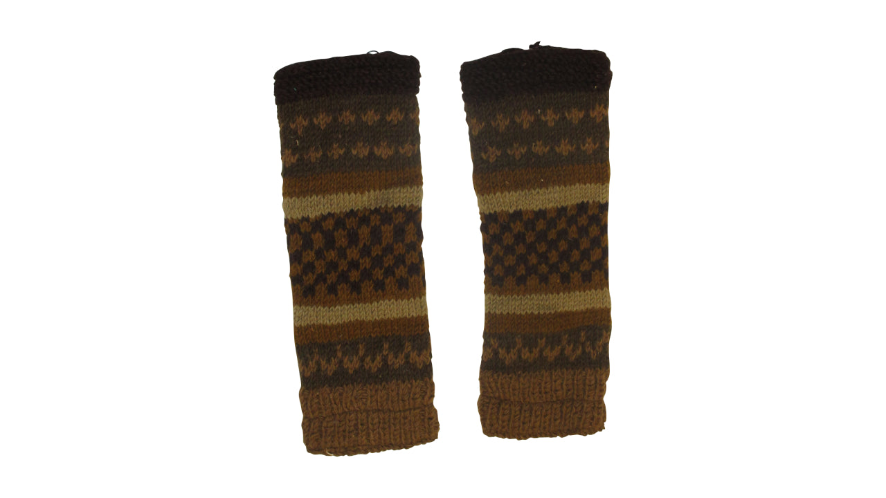 Ladies Womens Winter 100% Wool Leg Warmers Hand Knit Fleece Lined With Side Zips P2