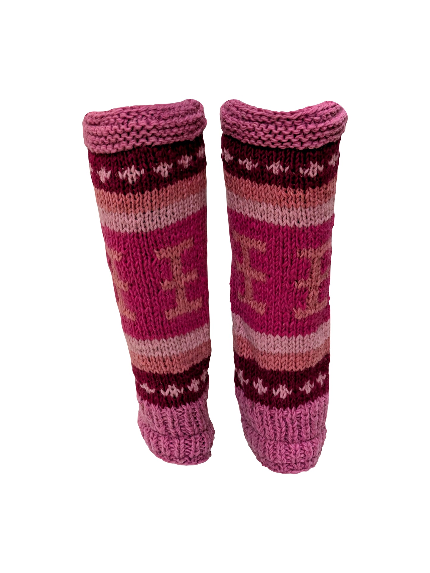 Ladies Womens Winter 100% Wool Leg Warmers Hand Knit Fleece Lined With Side Zips P9