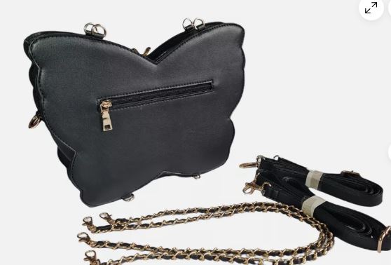STATEMENT GOLD BUTTERFLY BAG HANDBAG WITH CHAIN STRAP