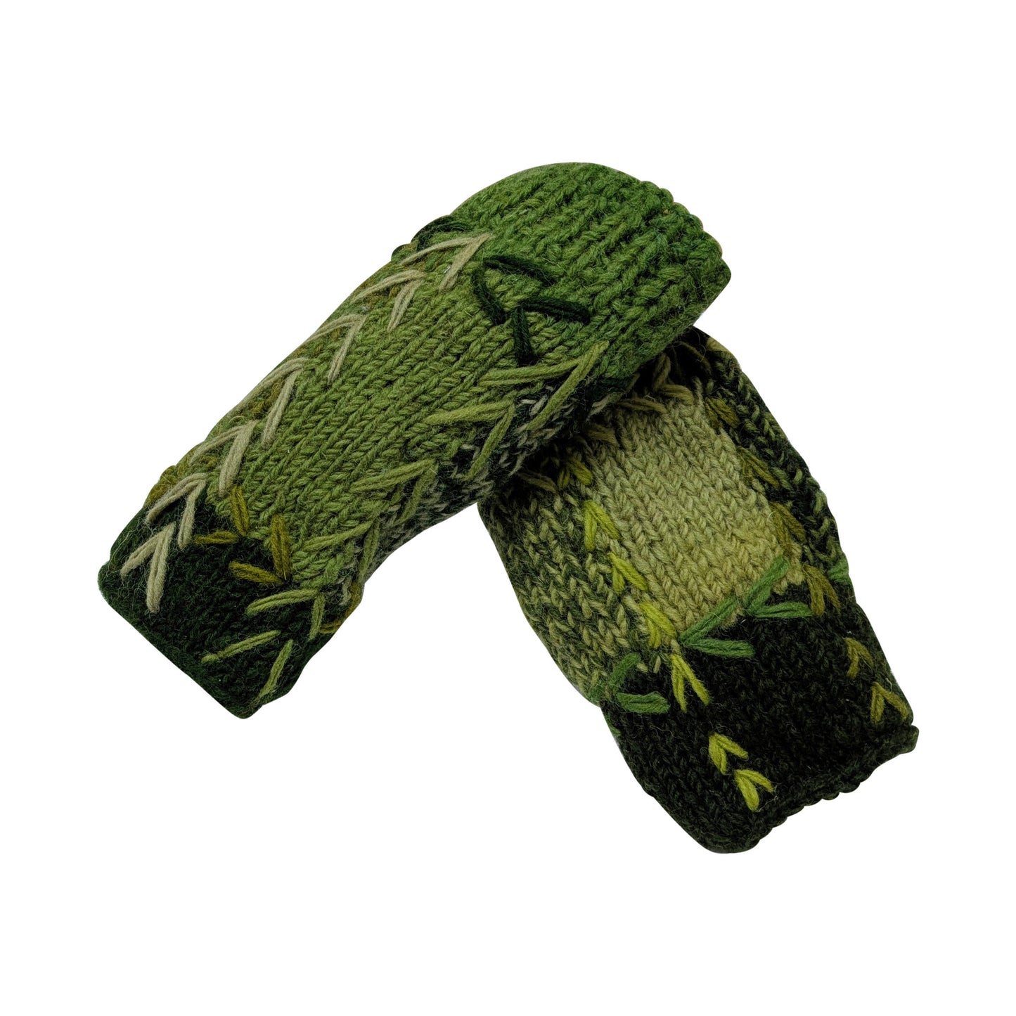 Handmade Crochet Stitch Handwarmers 100% Wool | Fleece Lined Fingerless Gloves One Size P1