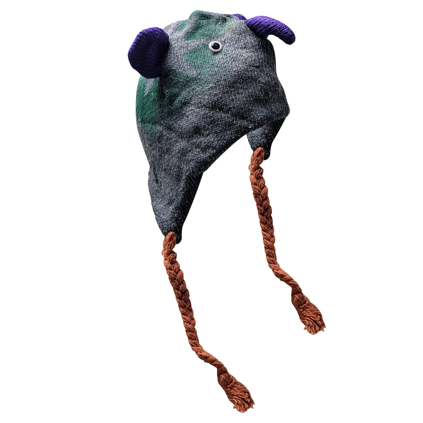 Handmade Wool Knit Animal Character Hat with Fleece Lining - P70