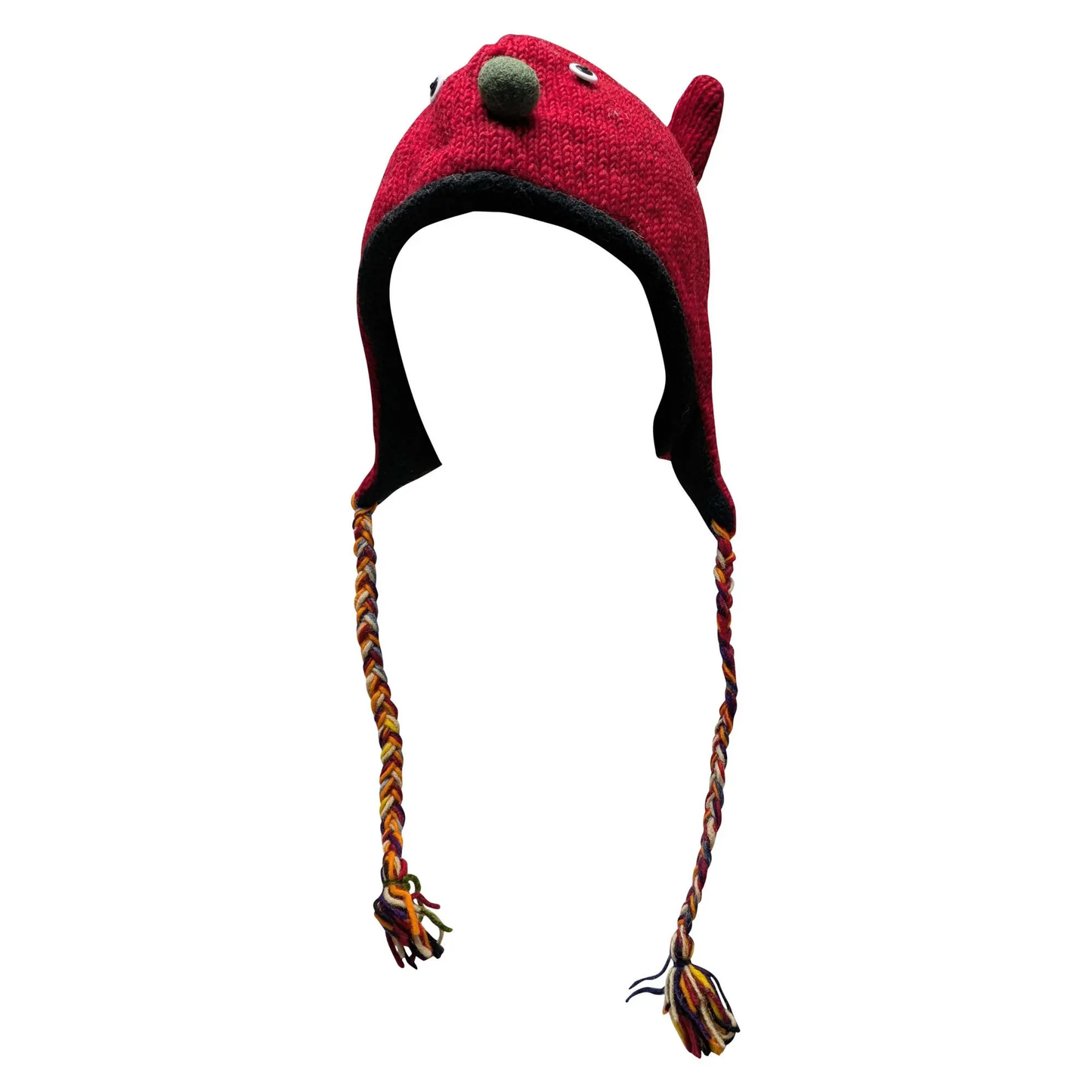 Handmade Wool Knit Animal Character Hat with Fleece Lining - P146