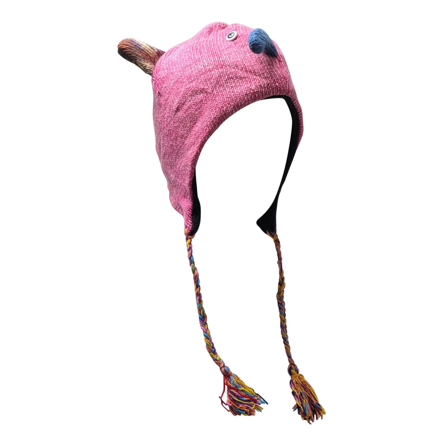 Handmade Wool Knit Animal Character Hat with Fleece Lining - P68