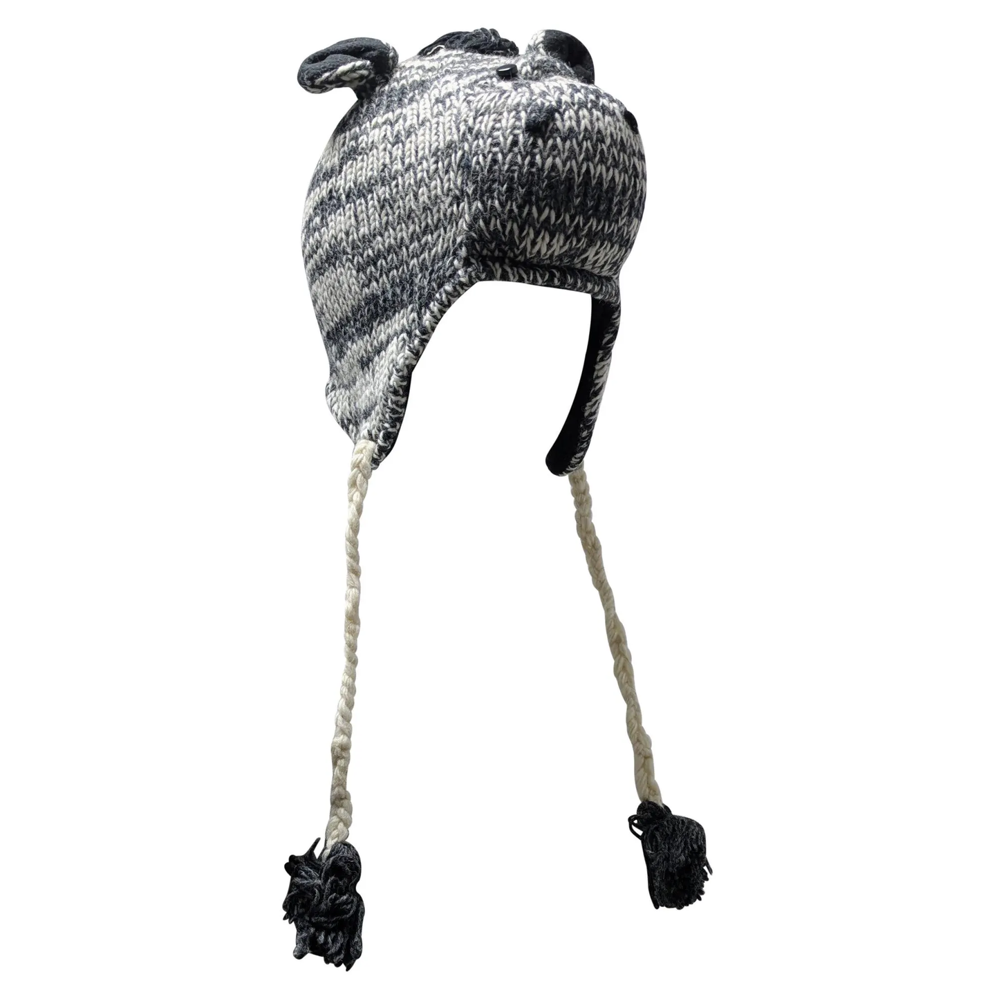 Handmade Wool Knit Animal Character Hat with Fleece Lining - P131