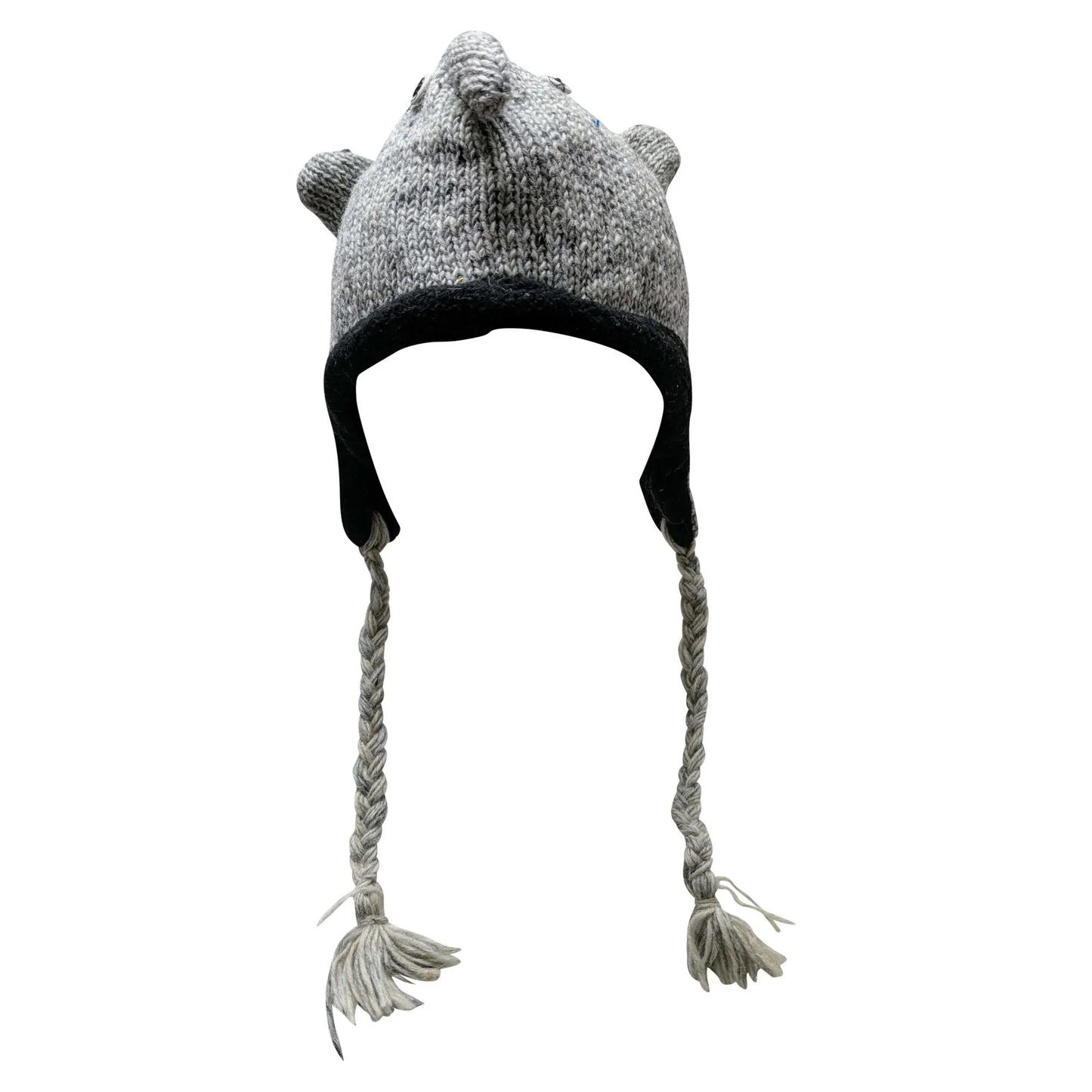 Handmade Wool Knit Animal Character Hat with Fleece Lining - P53