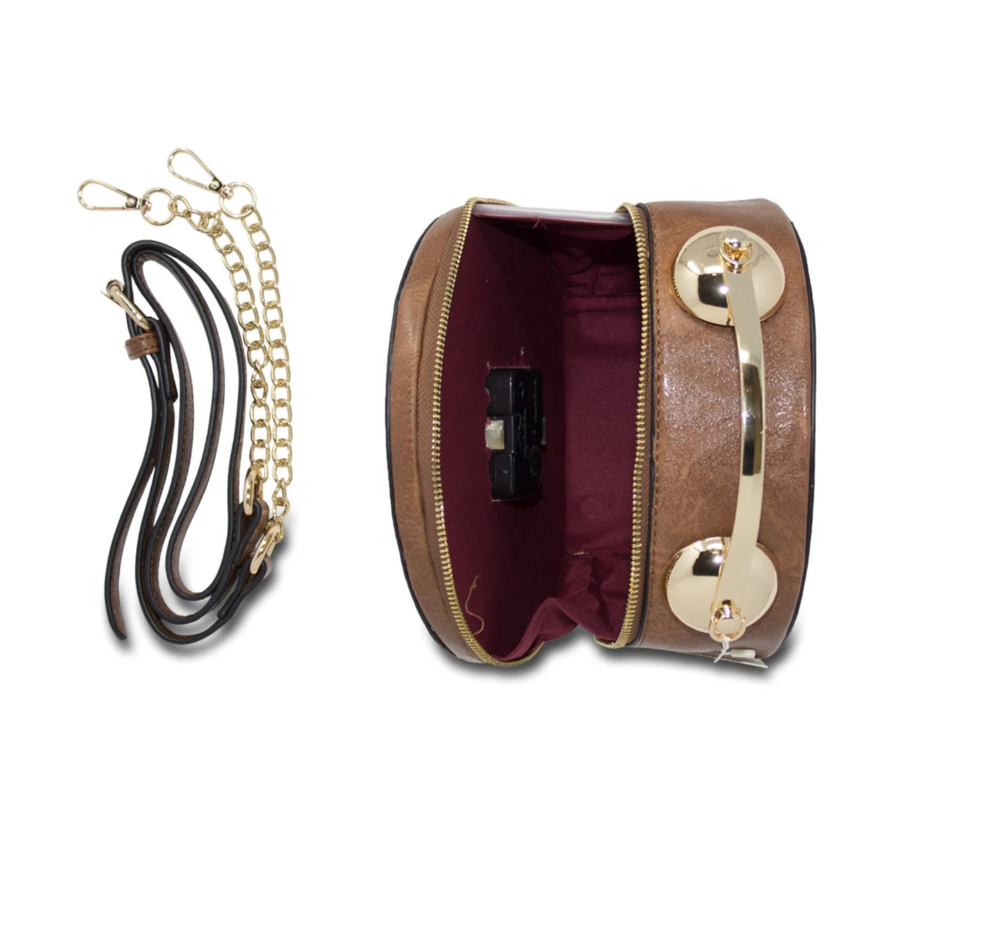 STATEMENT VINTAGE ANTIQUE REAL CLOCK TOTE BAG STEAMPUNK STYLE PORTABLE HANDBAG