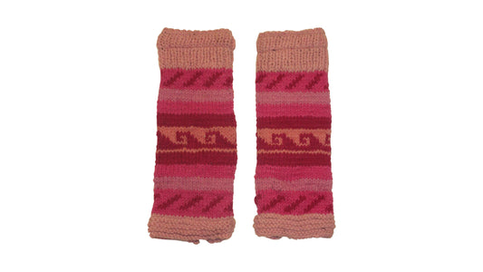 Ladies Womens Winter 100% Wool Leg Warmers Hand Knit Fleece Lined With Side Zips P14