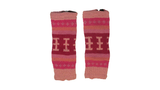 Ladies Womens Winter 100% Wool Leg Warmers Hand Knit Fleece Lined With Side Zips P15