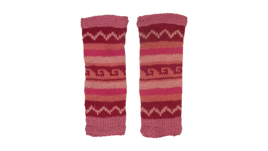Ladies Womens Winter 100% Wool Leg Warmers Hand Knit Fleece Lined With Side Zips P18