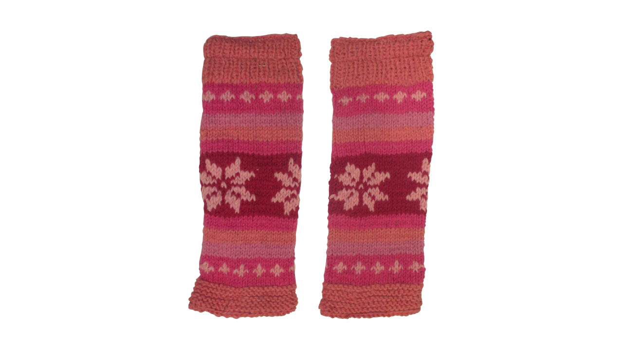 Ladies Womens Winter 100% Wool Leg Warmers Hand Knit Fleece Lined With Side Zips P19