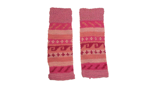 Ladies Womens Winter 100% Wool Leg Warmers Hand Knit Fleece Lined With Side Zips P21