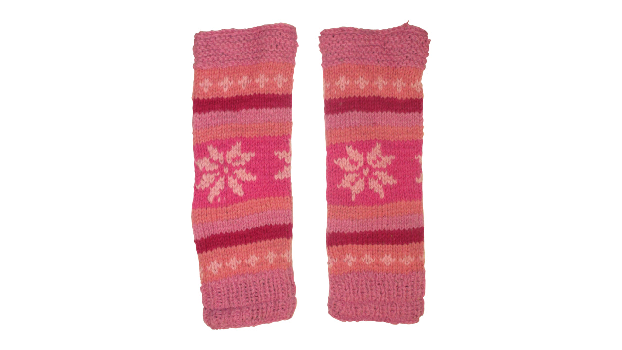 Ladies Womens Winter 100% Wool Leg Warmers Hand Knit Fleece Lined With Side Zips P22