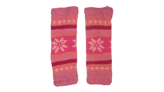 Ladies Womens Winter 100% Wool Leg Warmers Hand Knit Fleece Lined With Side Zips P22