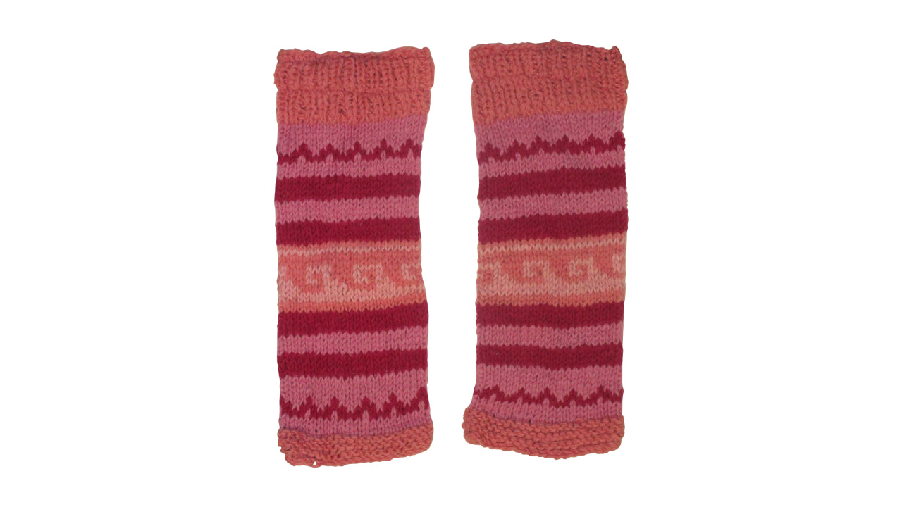 Ladies Womens Winter 100% Wool Leg Warmers Hand Knit Fleece Lined With Side Zips P23