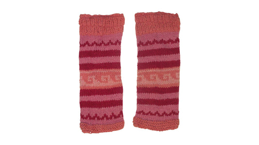 Ladies Womens Winter 100% Wool Leg Warmers Hand Knit Fleece Lined With Side Zips P23