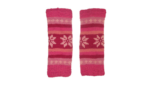 Ladies Womens Winter 100% Wool Leg Warmers Hand Knit Fleece Lined With Side Zips P25