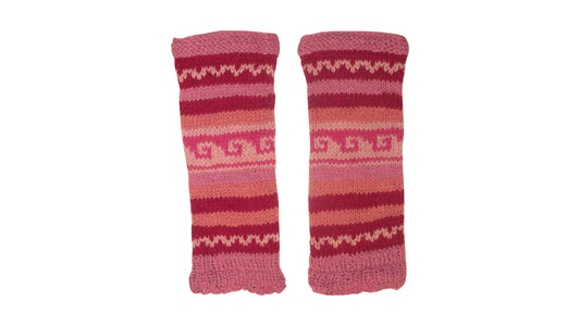 Ladies Womens Winter 100% Wool Leg Warmers Hand Knit Fleece Lined With Side Zips P27