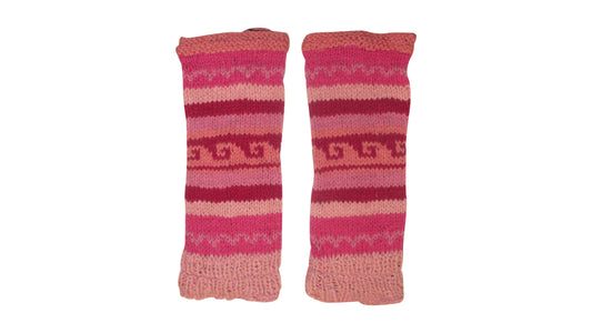 Ladies Womens Winter 100% Wool Leg Warmers Hand Knit Fleece Lined With Side Zips P29