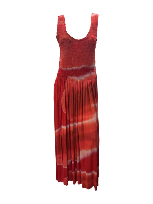 Womens Ladies Plus Size Curve Handmade Boho Abstract Print Maxi Elasticated Sleeveless Dress Free Size Up To UK Size 22 P1