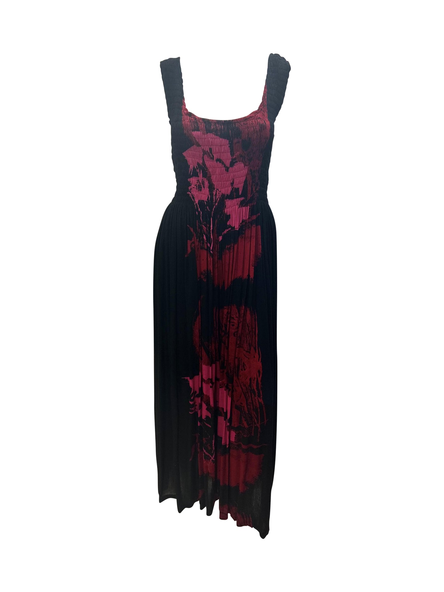 Womens Ladies Plus Size Curve Handmade Boho Abstract Print Maxi Elasticated Sleeveless Dress Free Size Up To UK Size 22 P12