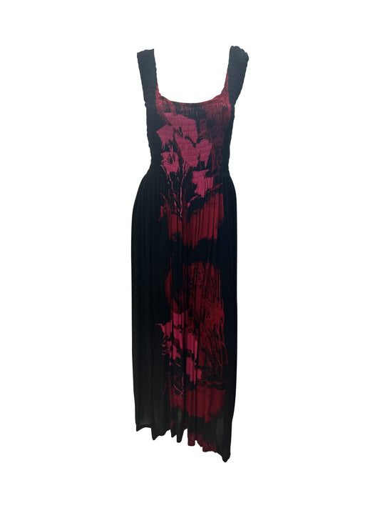 Womens Ladies Plus Size Curve Handmade Boho Abstract Print Maxi Elasticated Sleeveless Dress Free Size Up To UK Size 22 P12