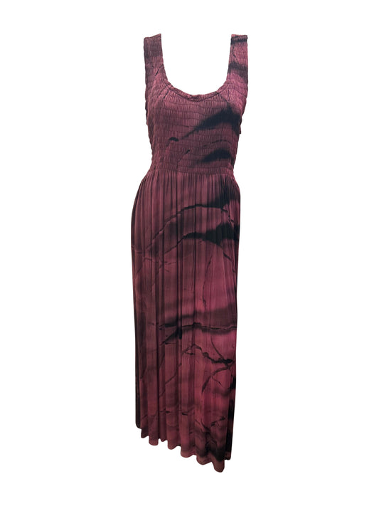 Womens Ladies Plus Size Curve Handmade Boho Abstract Print Maxi Elasticated Sleeveless Dress Free Size Up To UK Size 22 P9