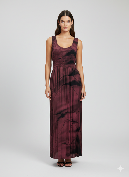 Womens Ladies Plus Size Curve Handmade Boho Abstract Print Maxi Elasticated Sleeveless Dress Free Size Up To UK Size 22 P9