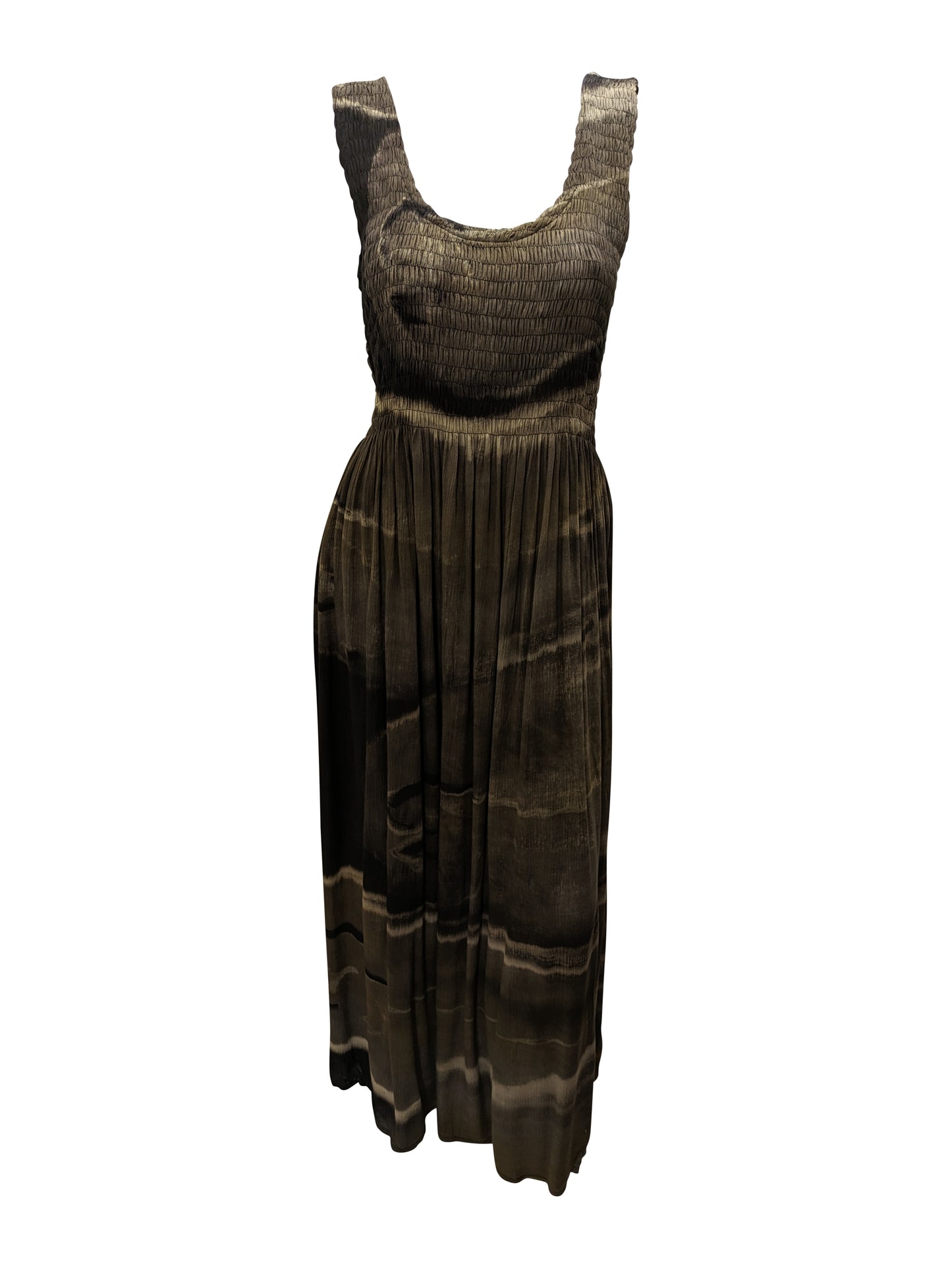 Womens Ladies Plus Size Curve Handmade Boho Abstract Print Maxi Elasticated Sleeveless Dress Free Size Up To UK Size 22 P47