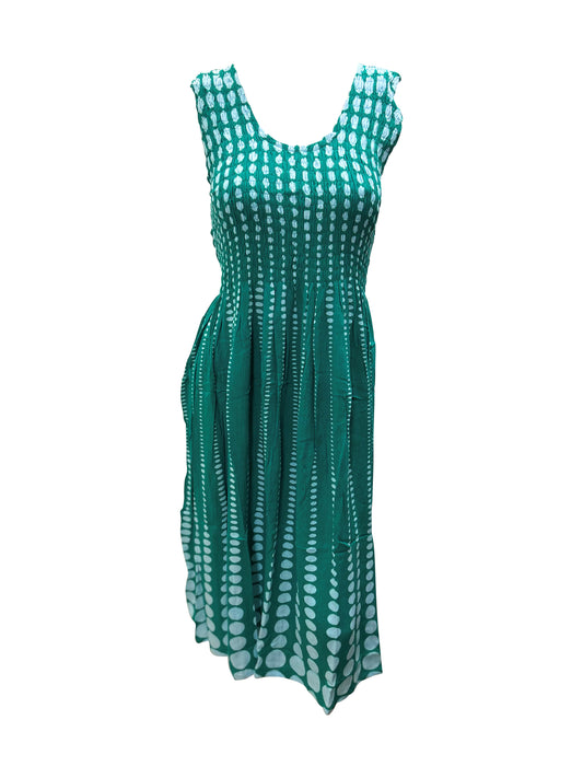 Womens Ladies Plus Size Curve Handmade Boho Abstract Print Maxi Elasticated Sleeveless Dress Free Size Up To UK SIZE 24 P21