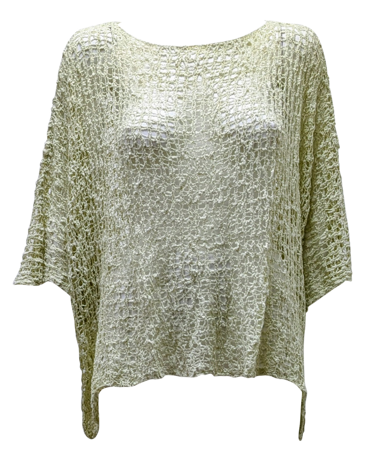 Womens Crochet Oversized Knit Top Batwing Boho Cover up Free Size 8-20