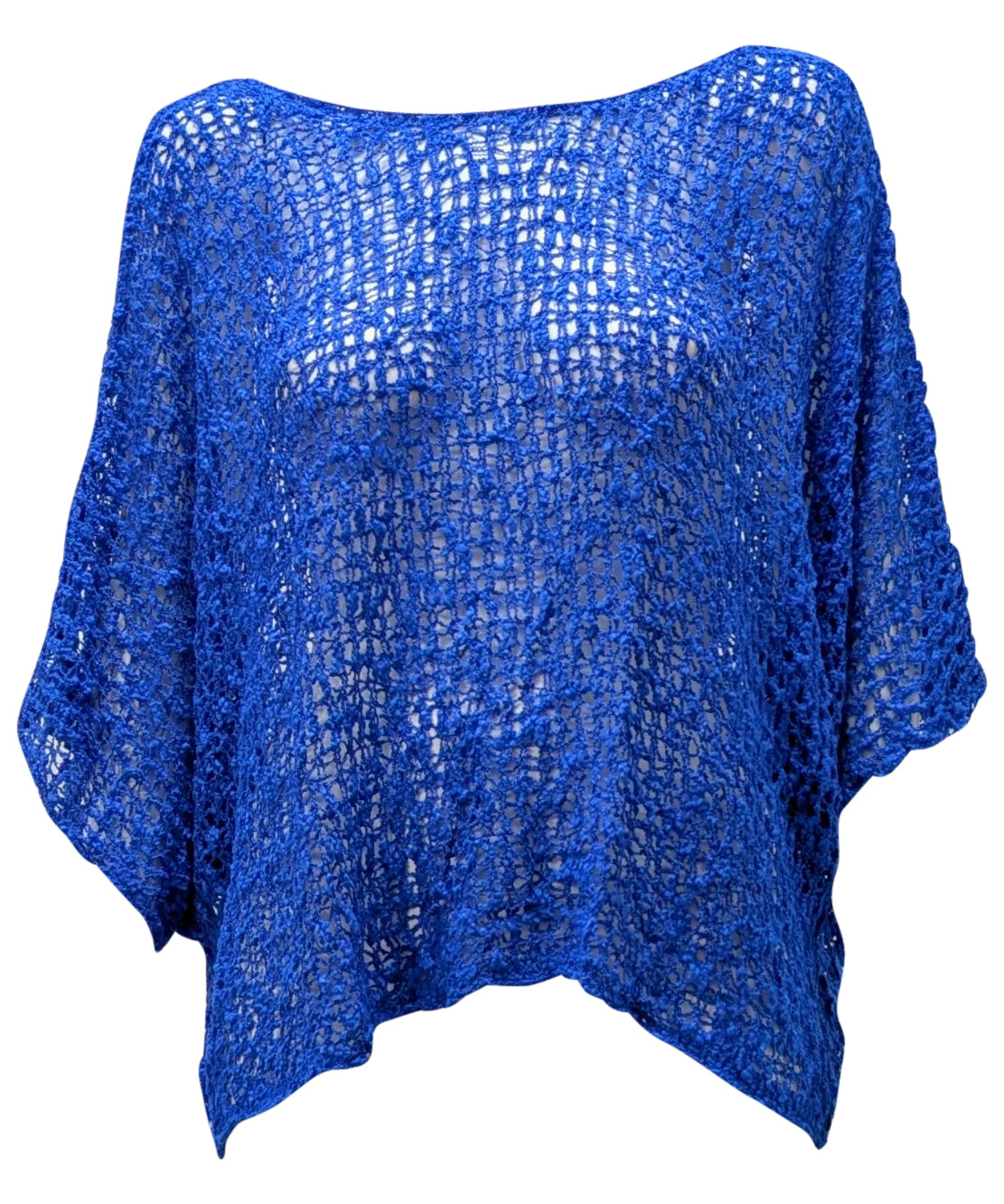 Womens Crochet Oversized Knit Top Batwing Boho Cover up Free Size 8-20