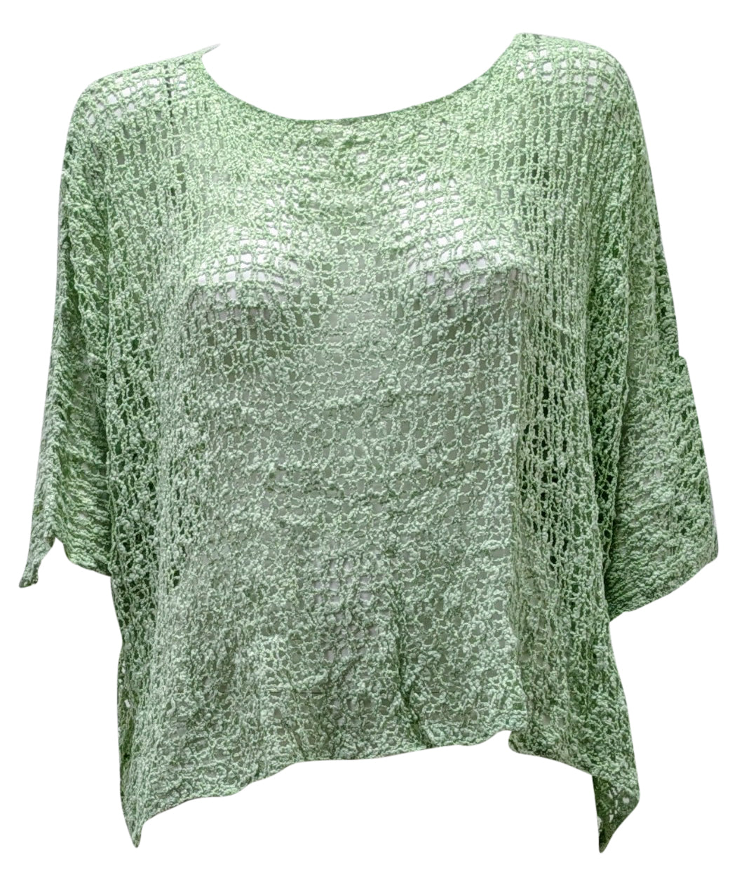 Womens Crochet Oversized Knit Top Batwing Boho Cover up Free Size 8-20