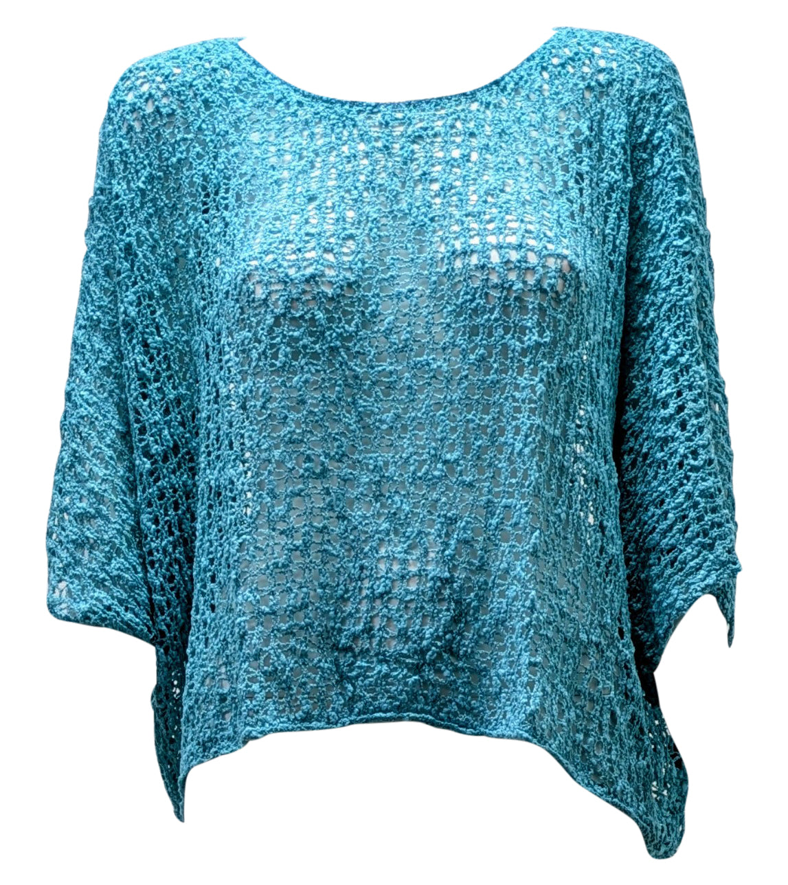 Womens Crochet Oversized Knit Top Batwing Boho Cover up Free Size 8-20