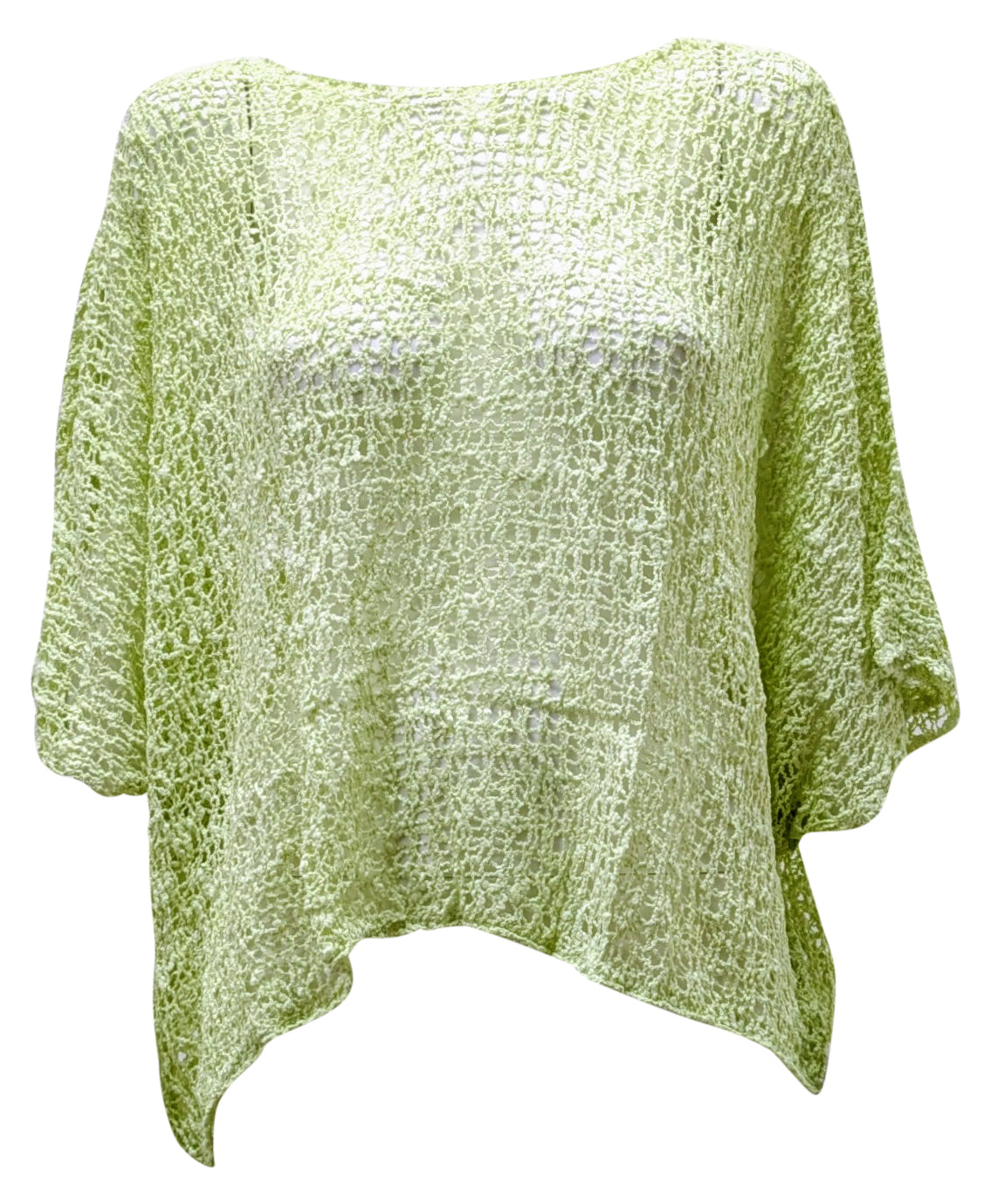 Womens Crochet Oversized Knit Top Batwing Boho Cover up Free Size 8-20