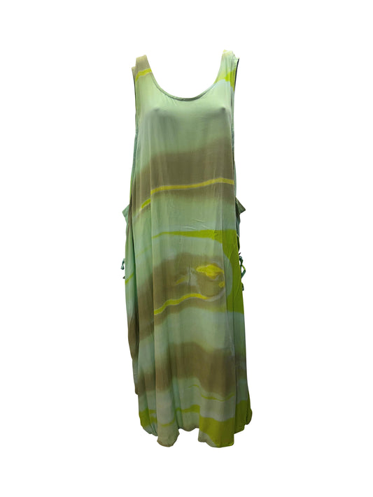 Womens Plus size Curve Dress Abstract Print Funky Bubble Pocket Maxi Free Size up to 24 - P14