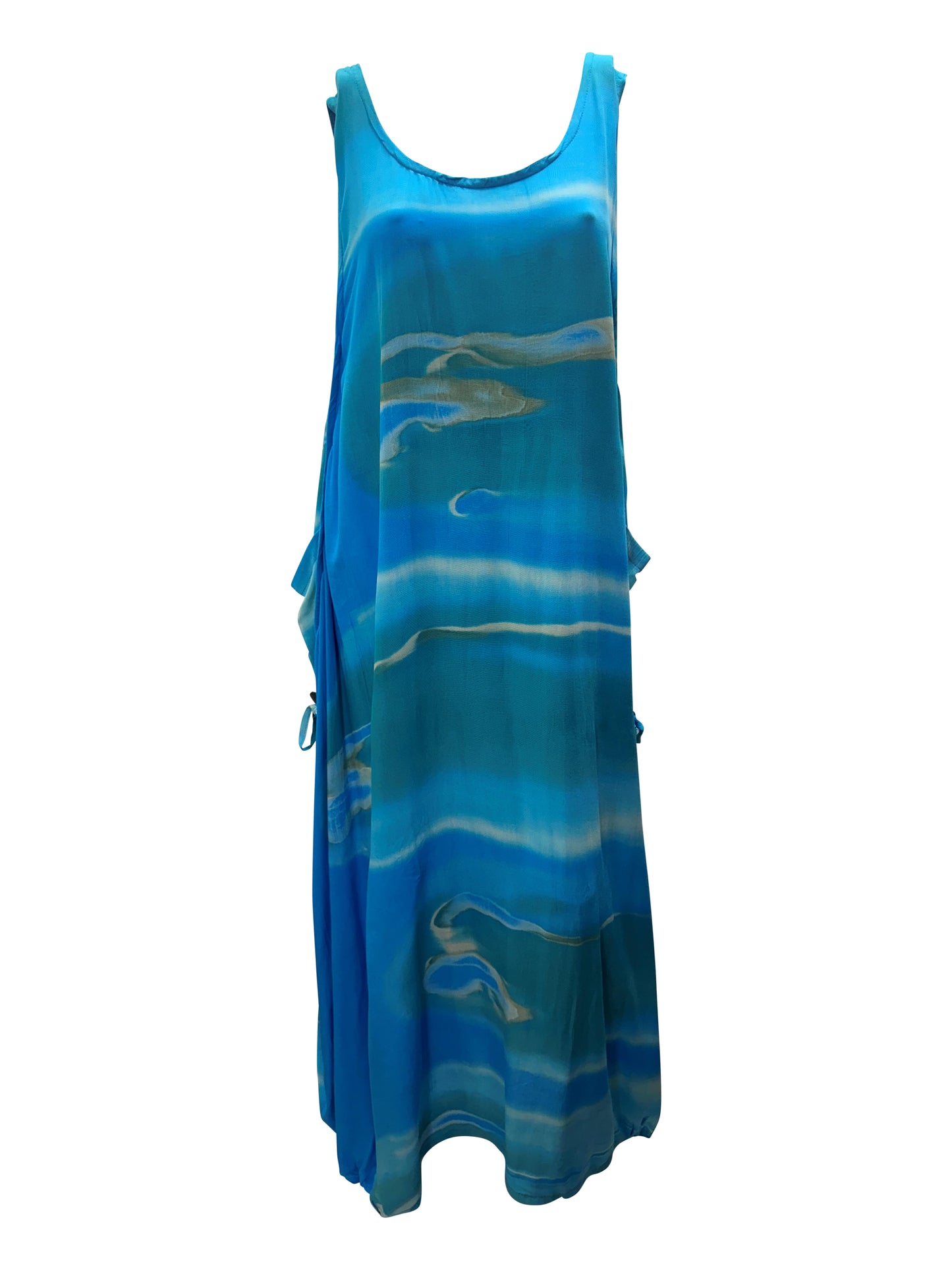 Womens Plus size Curve Dress Abstract Print Funky Bubble Pocket Maxi Free Size up to 24 - P15