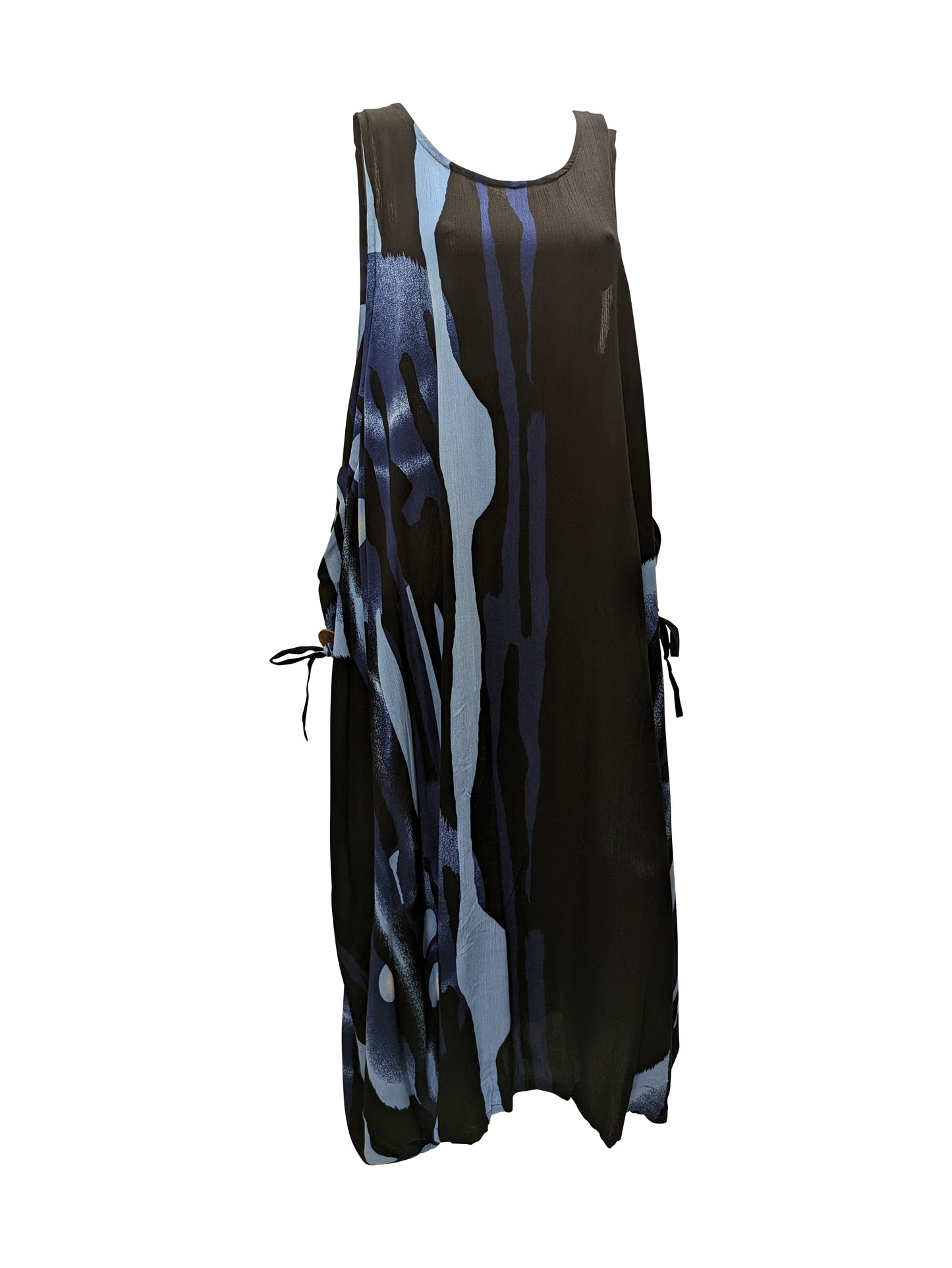 Womens Plus size Curve Dress Abstract Print Funky Bubble Pocket Maxi Free Size up to 24 - P22