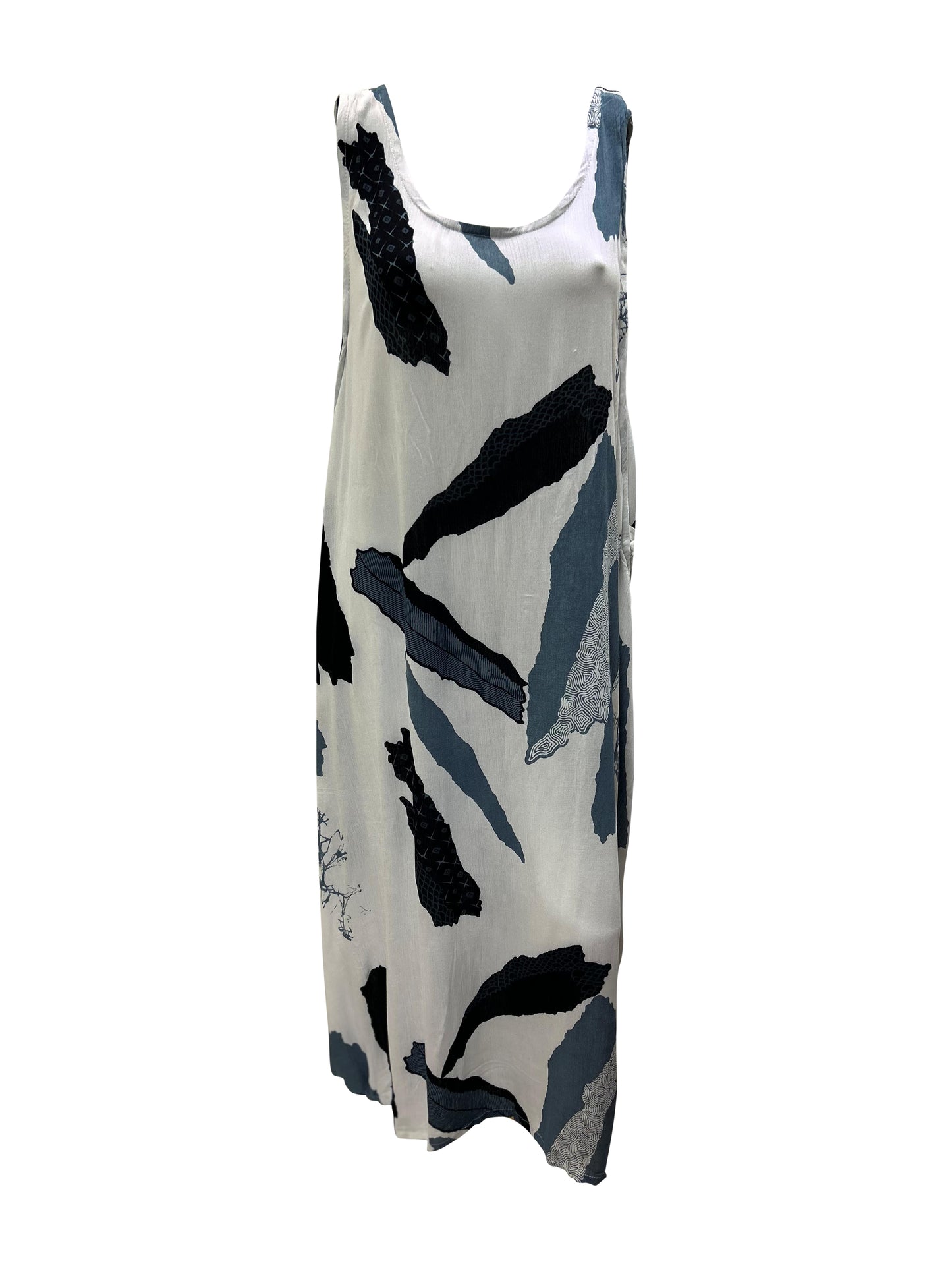 Womens Plus size Curve Dress Abstract Print Funky Bubble Pocket Maxi Free Size up to 24 - P35