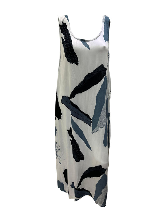 Womens Plus size Curve Dress Abstract Print Funky Bubble Pocket Maxi Free Size up to 24 - P35