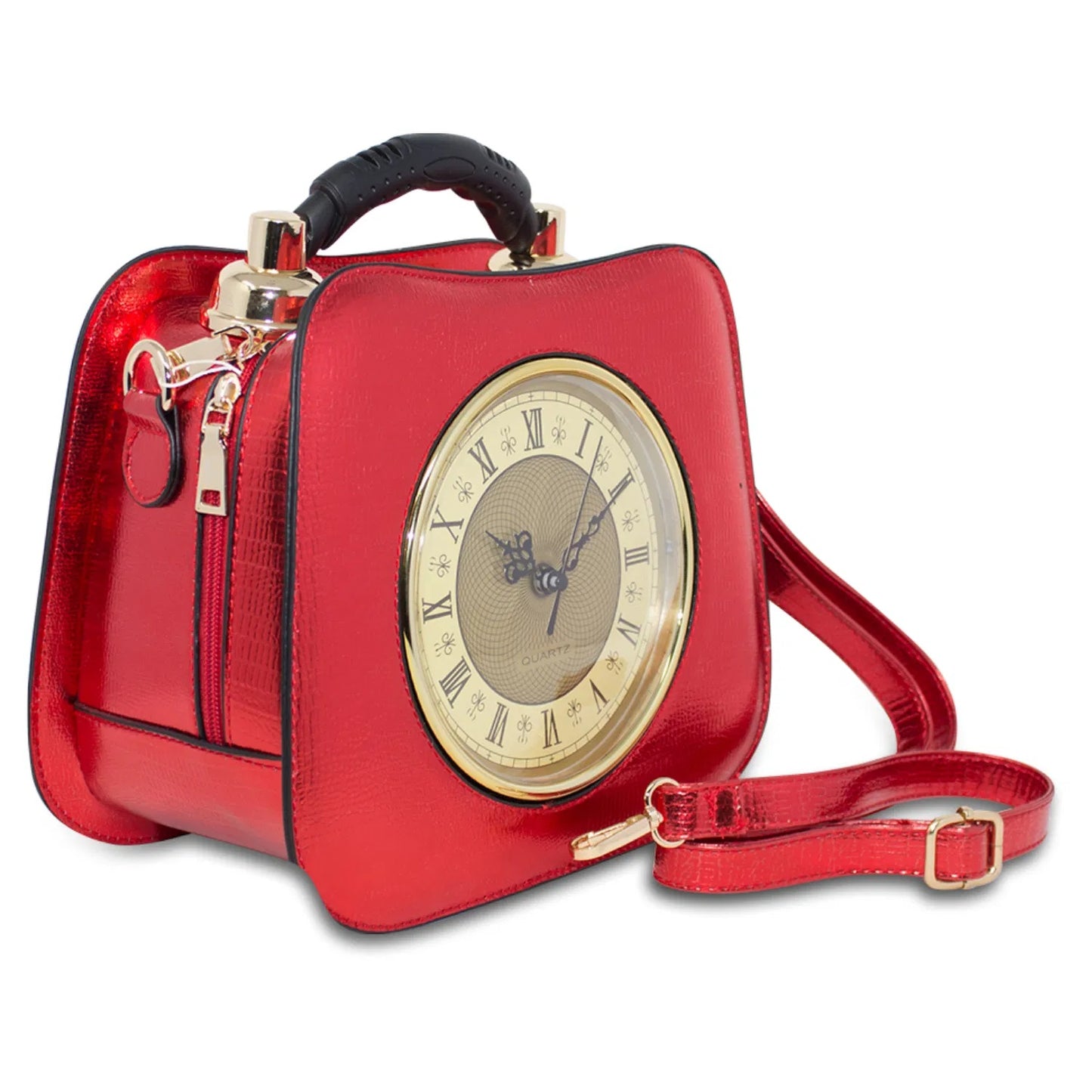 WOMEN'S RETRO CLOCK SHAPED NOVELTY HANDBAG-ROUND CROSS BODY BAG