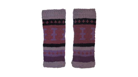 Ladies Womens Winter 100% Wool Leg Warmers Hand Knit Fleece Lined With Side Zips P3