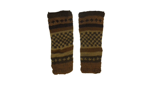 Ladies Womens Winter 100% Wool Leg Warmers Hand Knit Fleece Lined With Side Zips P1