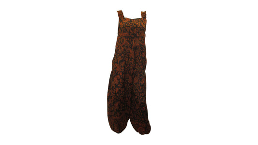 Bohemian Wool Dungarees Funky Winter Warm Paisley Festival Overalls Free Size Up To 16 P1