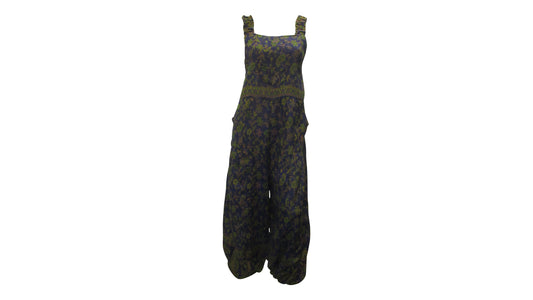 Bohemian Wool Dungarees Funky Winter Warm Paisley Festival Overalls Free Size Up To 16 P2