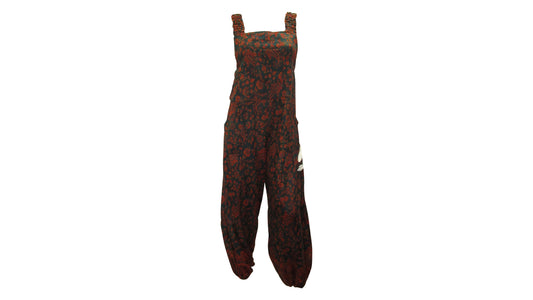 Bohemian Wool Dungarees Funky Winter Warm Paisley Festival Overalls Free Size Up To 16 P3