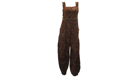 Bohemian Wool Dungarees Funky Winter Warm Paisley Festival Overalls Free Size Up To 16 P4