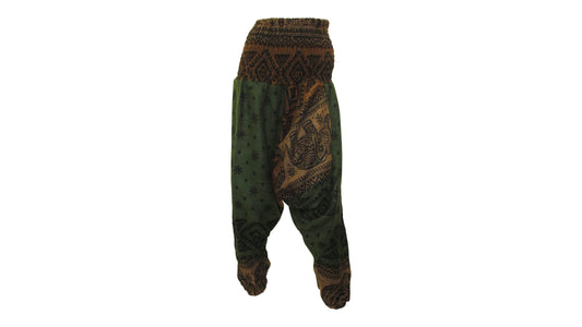 Womens Ladies Boho Lounge Wear Damask Print Winter Ali Baba Baggy Pants Free Size UP To 22 P2